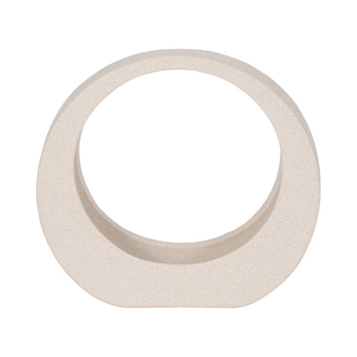 Sagebrook Home - Wholesale Decorative Tabletop Object - White 8 in. Stoneware Novelty Sand Glaze Loop Sculpture