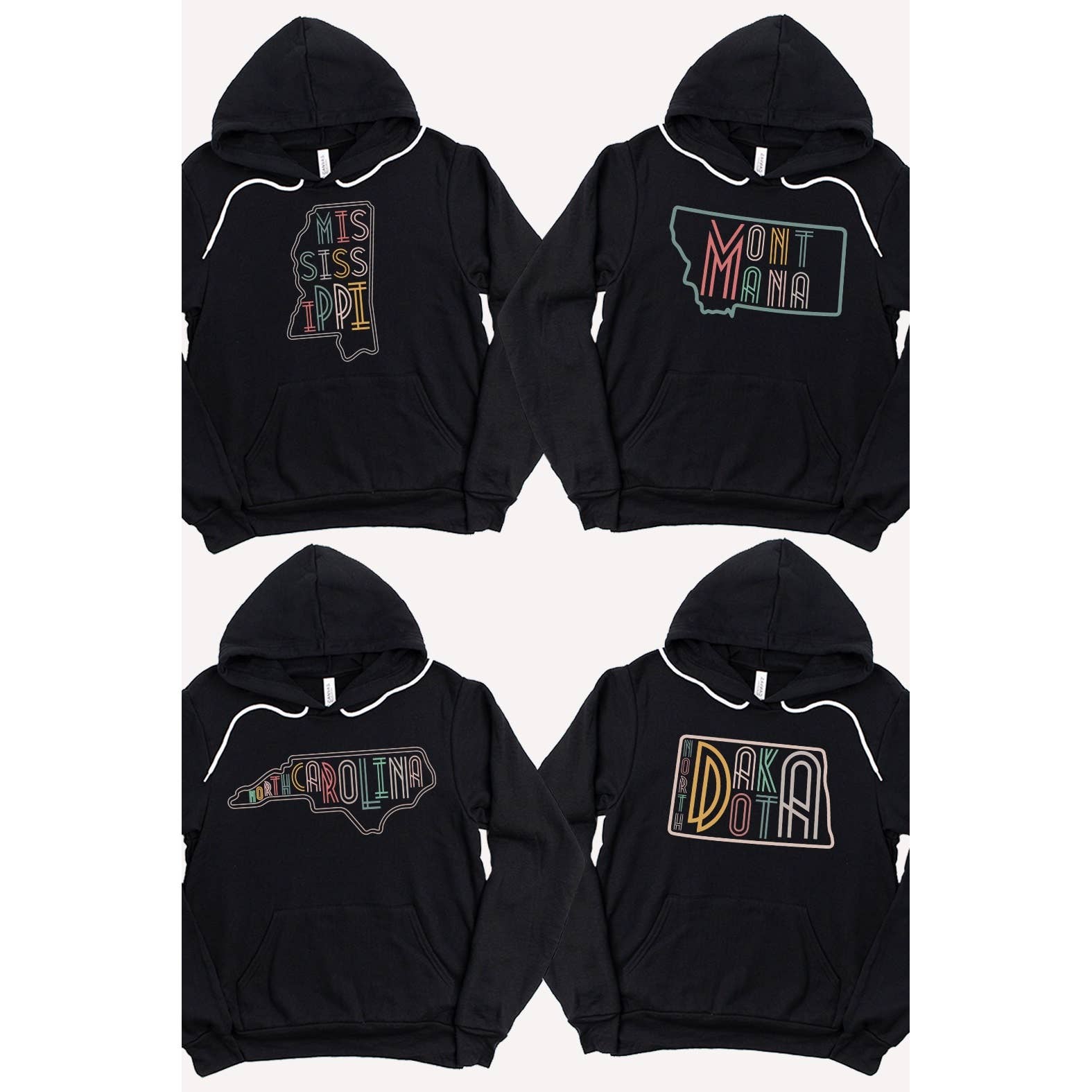 Kissed Apparel – wholesale Hoodie – Women's – Neon State Shape Graphic Hoodies7