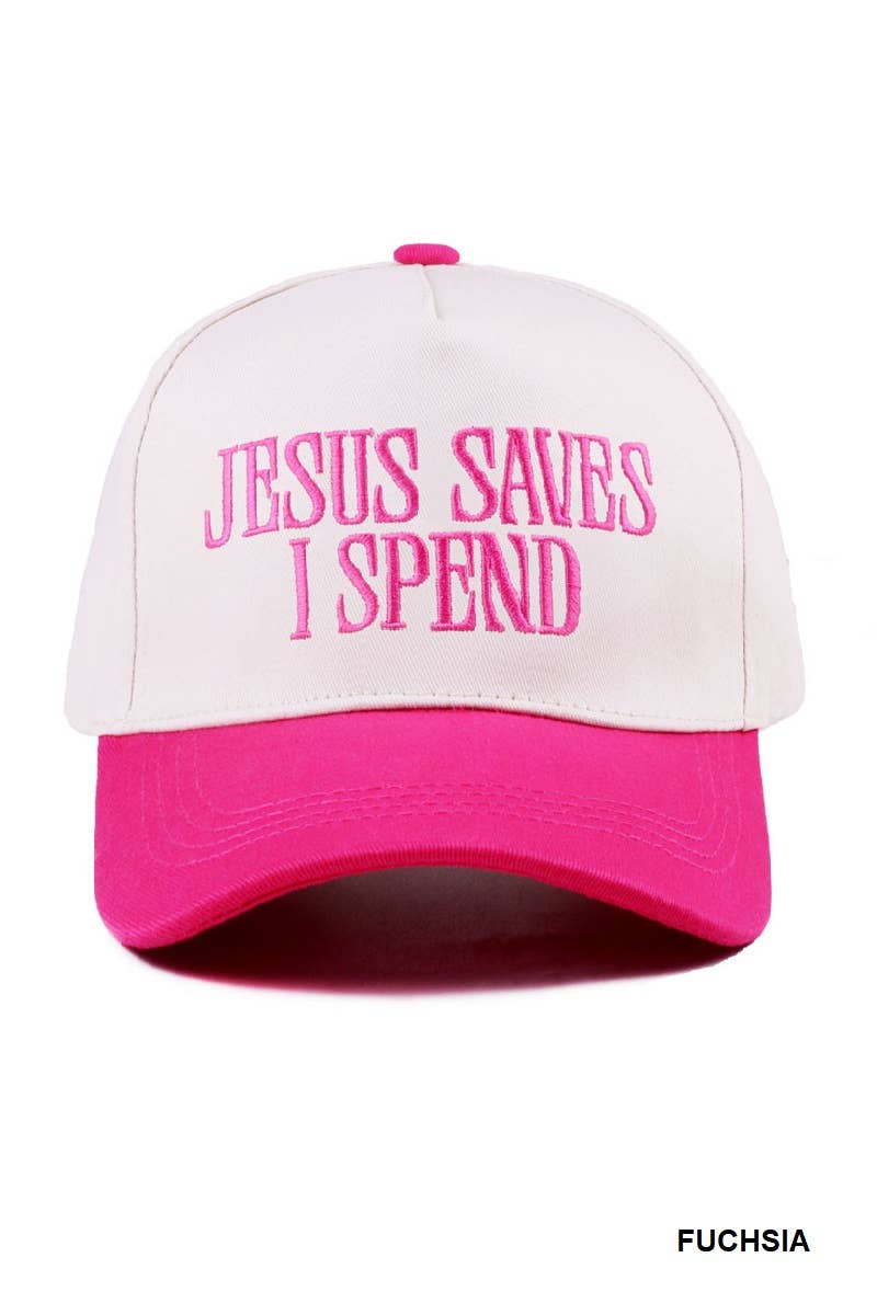 42POPS – wholesale Baseball cap – Unisex – ,,, 0827 Jesus Saves I Spend Two Tone Canvas Cotton Cap SI-2799510