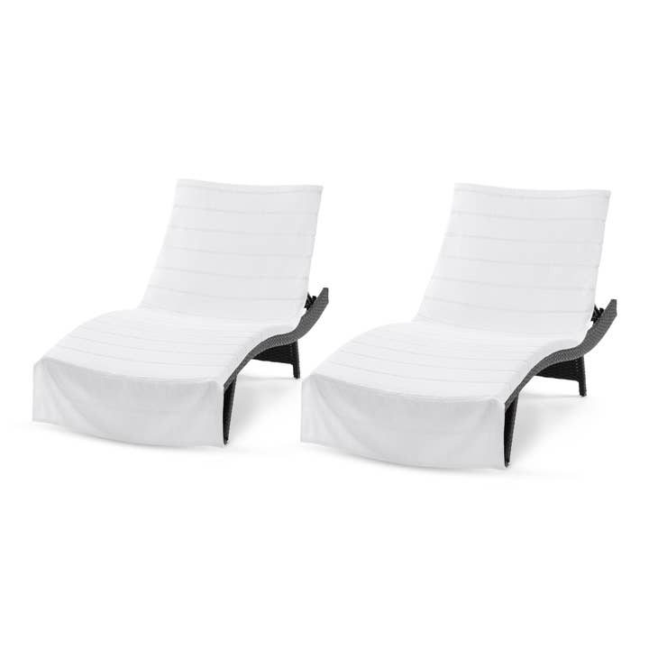 Arkwright Home - Wholesale Beach Towel - 2 Pack of Chaise Lounge Chair Towels, Fitted Pocket11