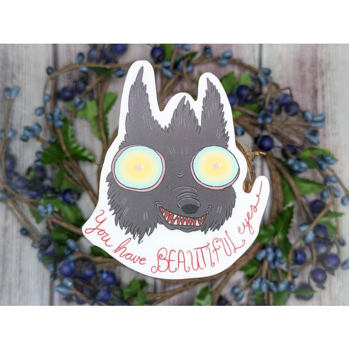 Autocollant en vinyle découpé OTGW Beautiful Eyes pour la vente par Witchbriar Cottage