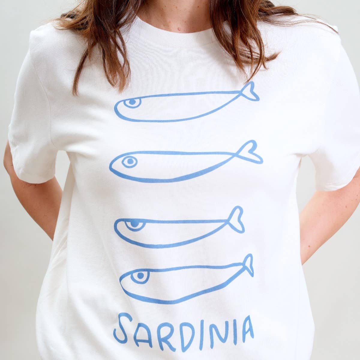 Joseph + Sue - Wholesale Screen Printed T-Shirt - Women's - Sardines from Sardinia T-Shirt2