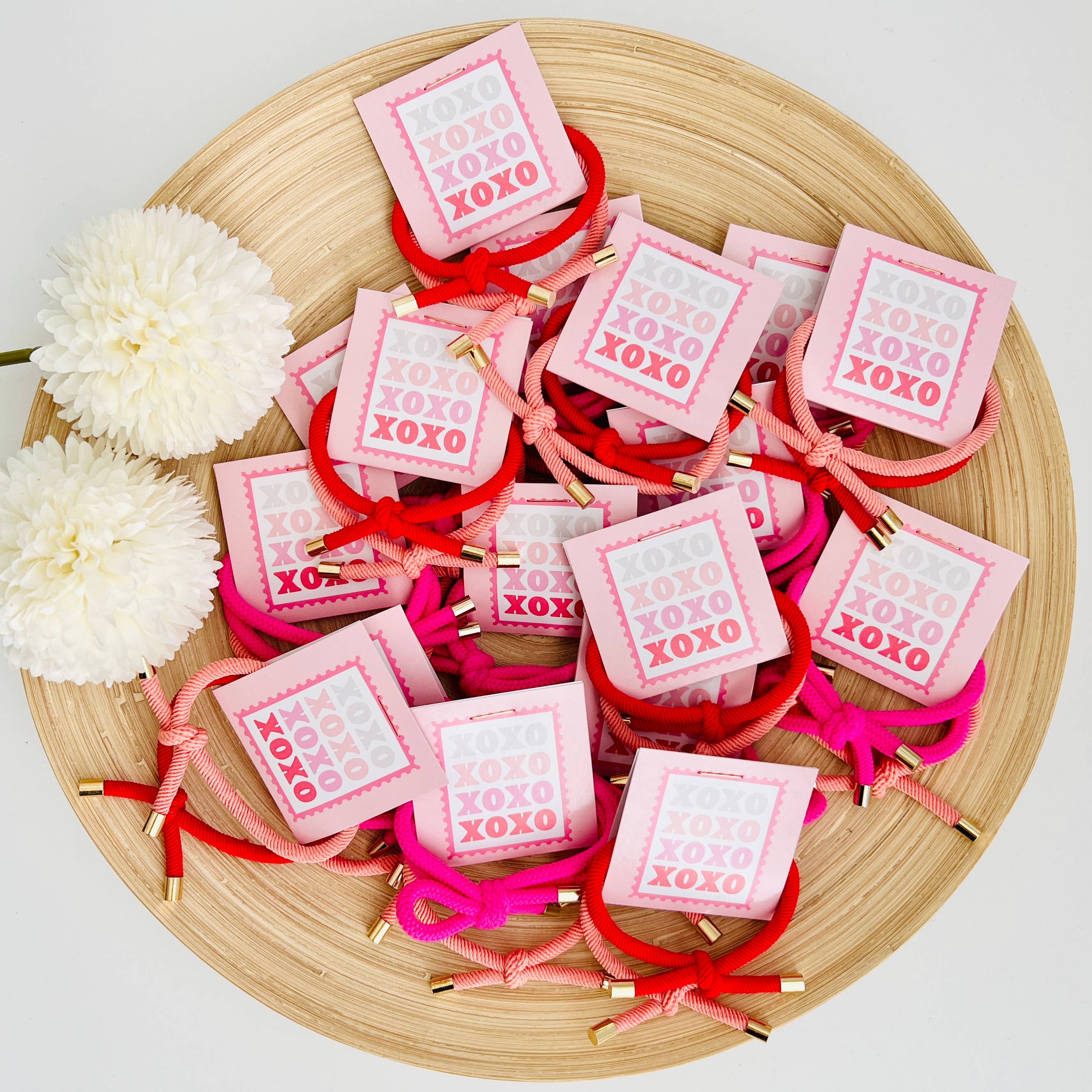 Tiny Gift Society – wholesale Hårsnoddar – Dam – "XOXO" Dubbel Hårsnodd - Alla hjärtans dag Tackgåva6