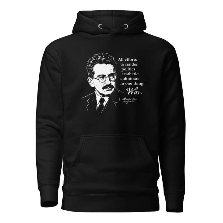 Walter Benjamin-citat - Premiumhoodie för wholesale av The Philosopher's Shirt