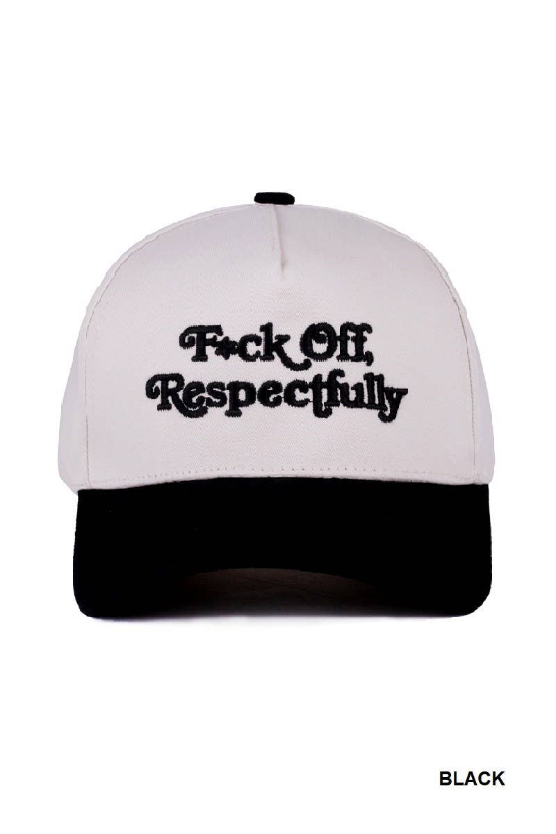 Vanilla Monkey – wholesale Baseball cap – Women's – Fxck Off, Respectfully Two Tone Canvas Cotton Cap1