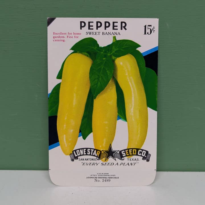 vintagegoodies - Wholesale Plant Seeds - Banana pepper empty seed packet0