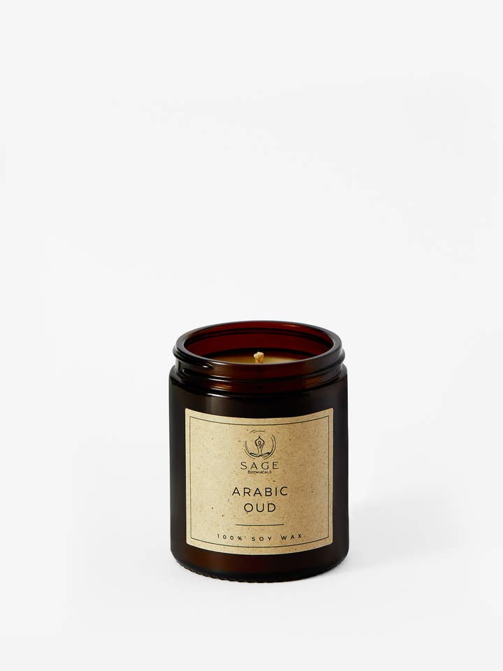 Arabic Oud Candle Jar for wholesale by Sage Botanicals