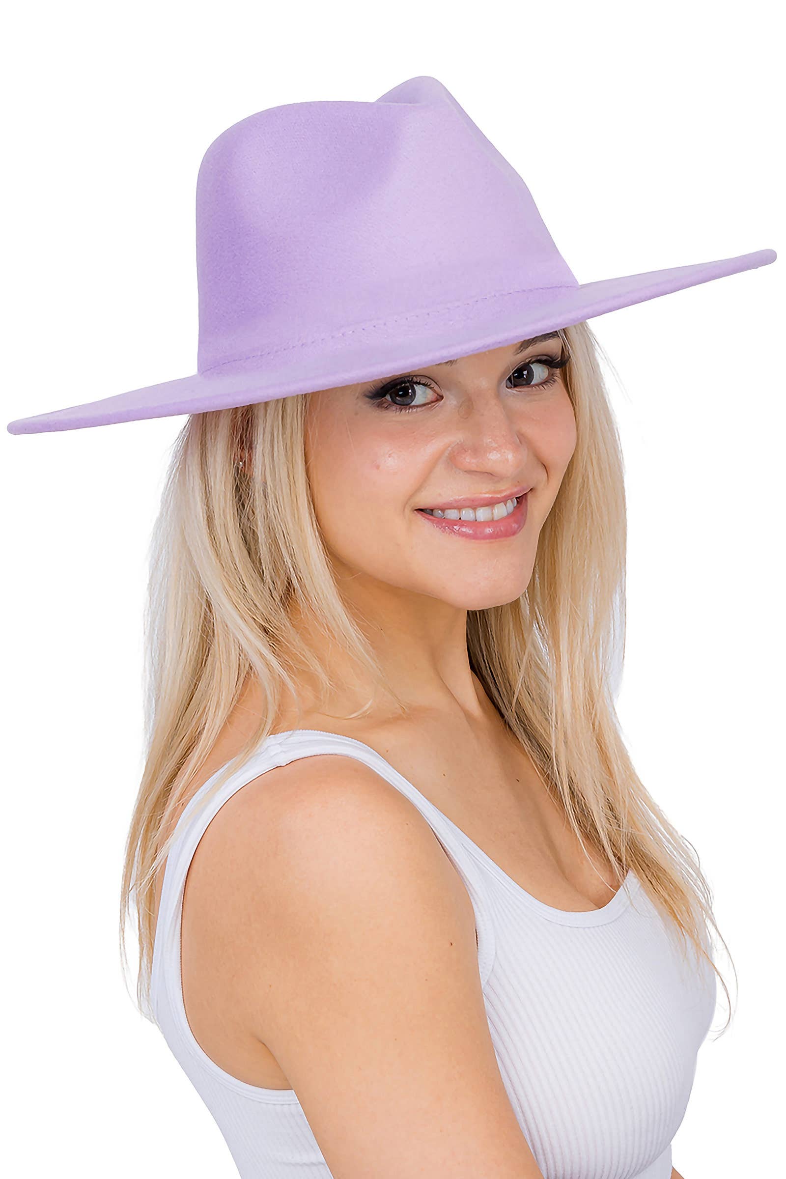 Cap Zone – Fedora - Mulher por atacado – Chapéu Rancher Cap Zone com Aba Larga, Reta e Lisa8
