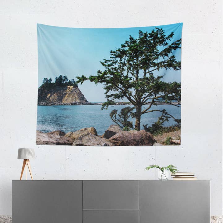 Tapisserie murale de la côte de Washington, décor du nord-ouest du Pacifique pour la vente par lostkatphoto