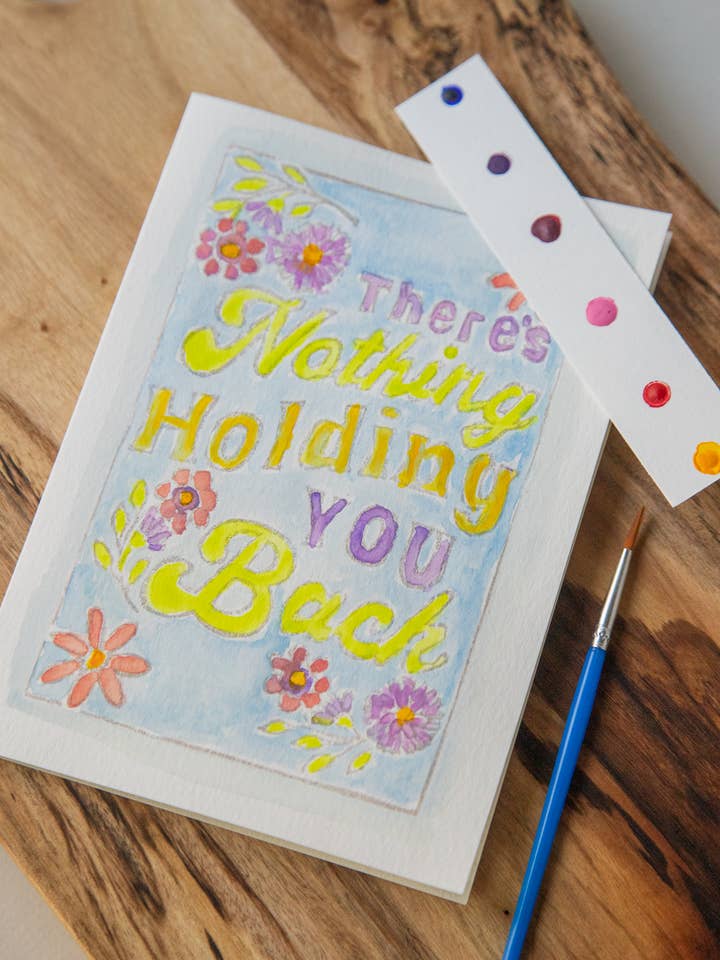 Kit de cartes d'art aquarelle DIY citation pastel 5X7 pour la vente par Ashes & Arbor