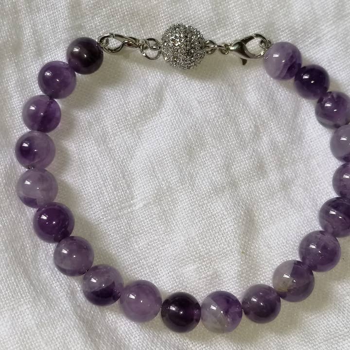 Bracelet Améthyste argenté pour la vente par Blue Moon Bijoux
