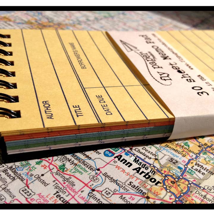 Fly Paper Products - Wholesale Notepad - Vintage Nostalgia Library Card Memo Pad Top Item!