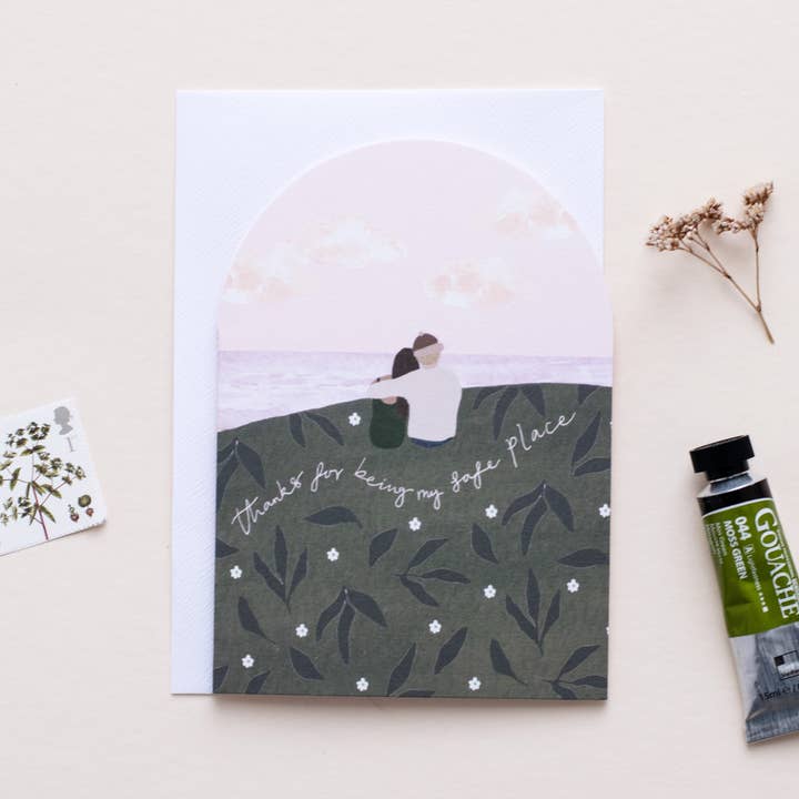 Carte de Saint-Valentin « My Safe Place » pour lui pour la vente par The Hidden Pearl Studio
