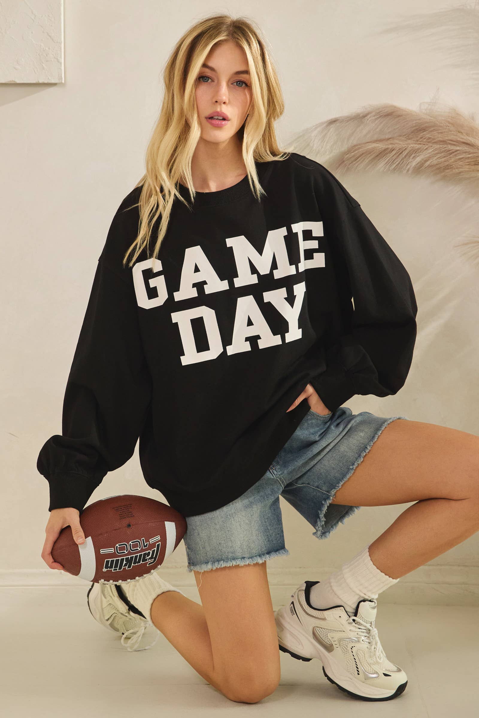 Sewn and Seen - Wholesale Graphic Sweatshirt - Women's - Bold Varsity Game Day Sweatshirt43
