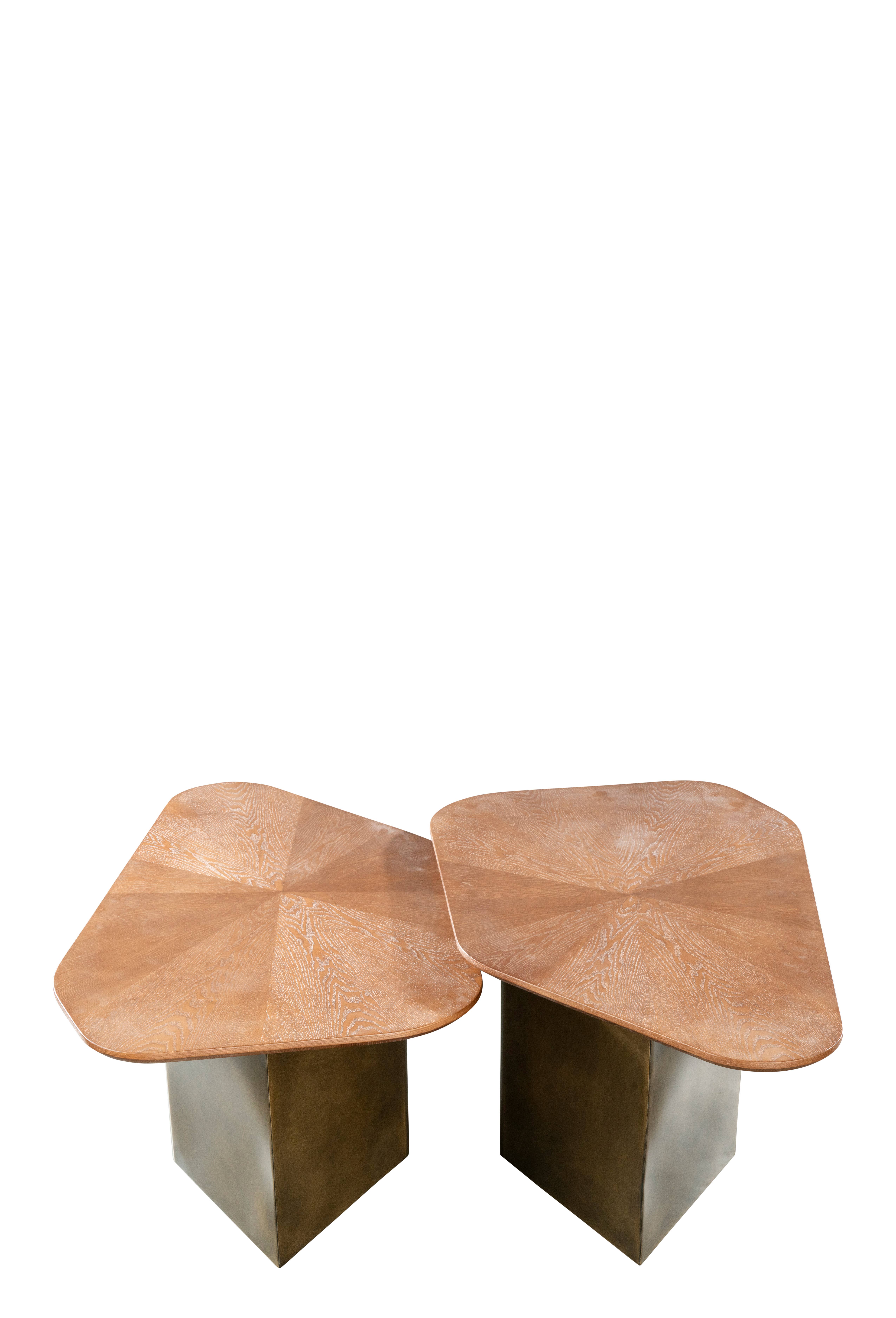 Statements by J – wholesale Coffee table – Set/2 Irregular Shape Mauricio Modern Nesting Coffee Tables4