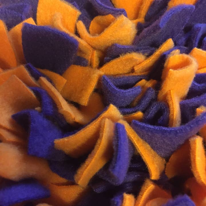 Purple & Orange Washable Snuffle Mat/ Pet Nose Work Foraging Pick Your Size Choose Your Size for wholesale by Life’s A Treasure Mat