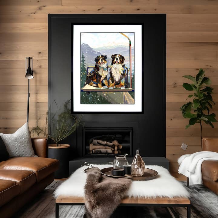 Canterbury Lane - Wholesale Art Print - 3D Collage Art | Avalanche Dogs (36"x28")1