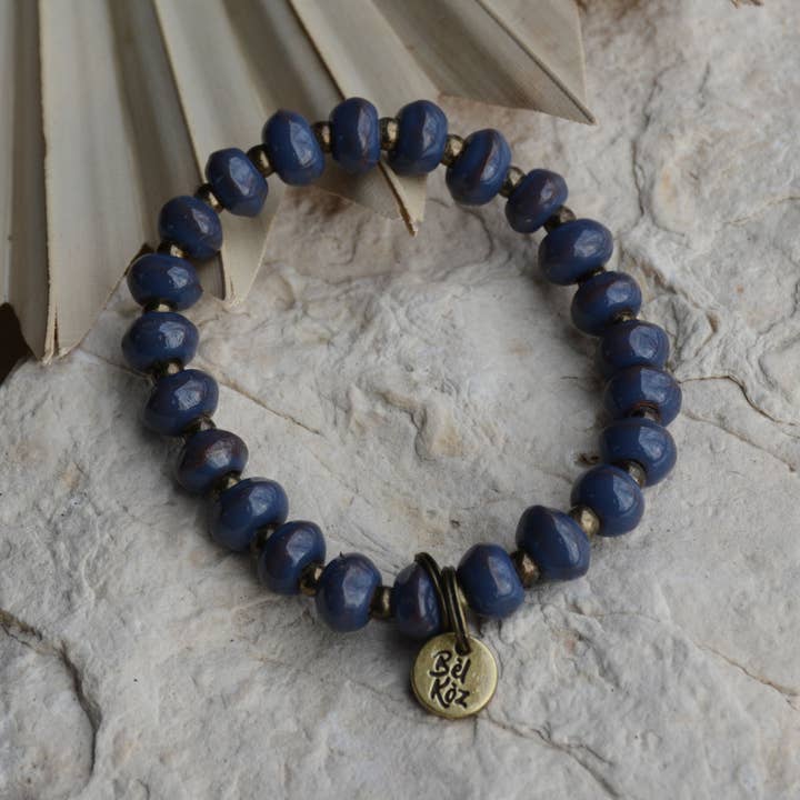 Berry | Bel Koz Rondelle Clay Bead Bracelet for wholesale by Bel Koz Haiti