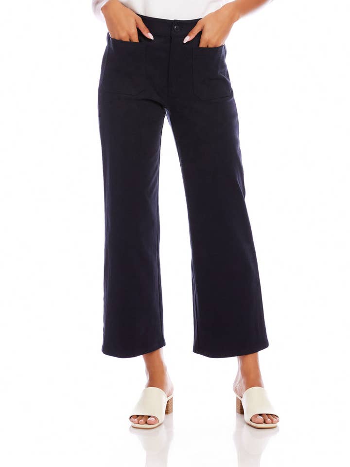 Petite Size Lauren Patch Pocket Cropped Pants for wholesale by Karen Kane