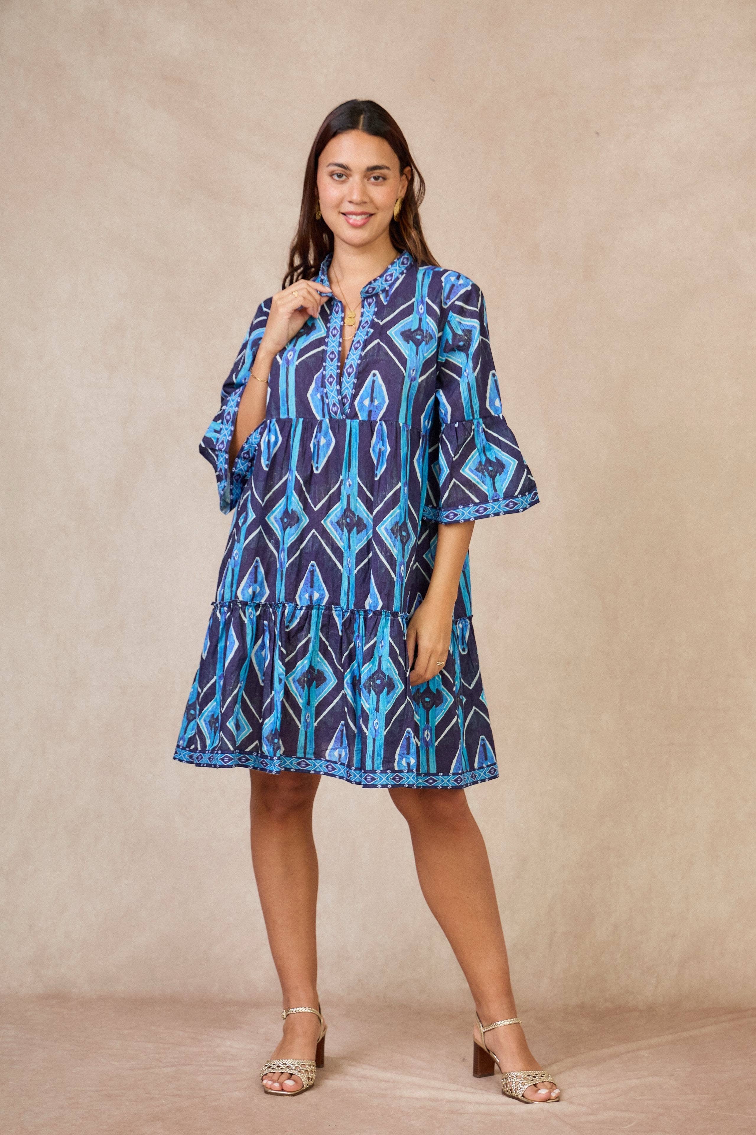 IP  Short dress in batik print cotton - Orice for wholesale on Faire2