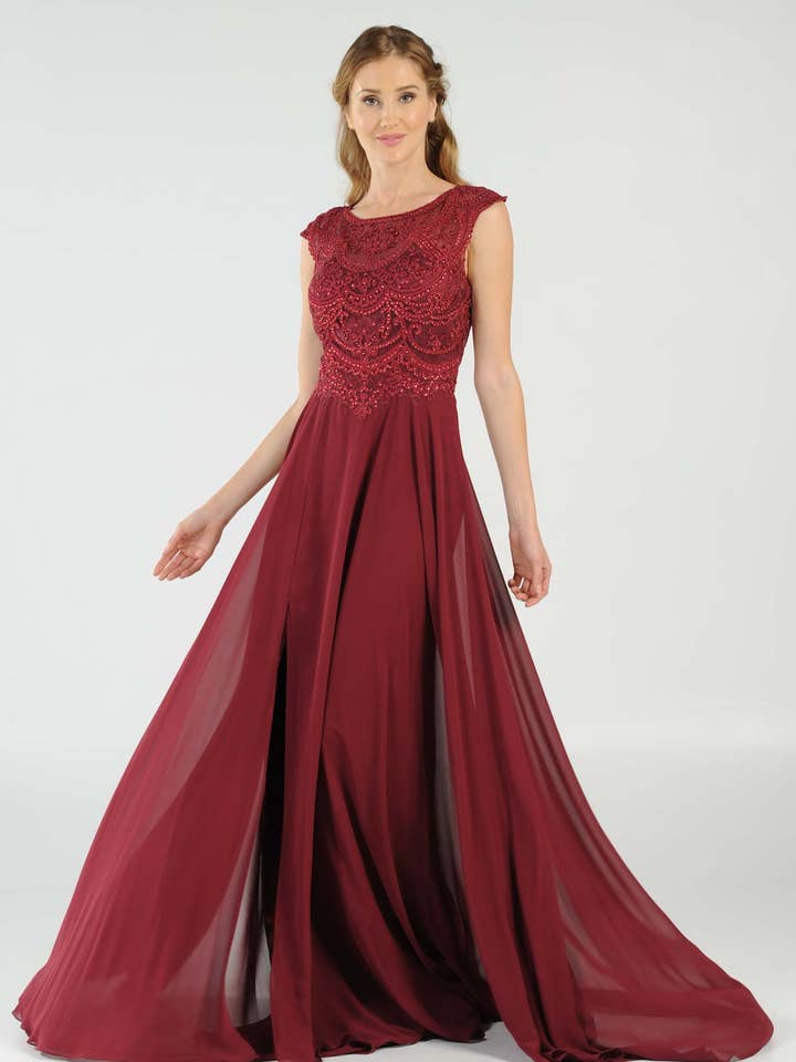 8254 Show you`ve got style with this chiffon lace for wholesale by POLY USA