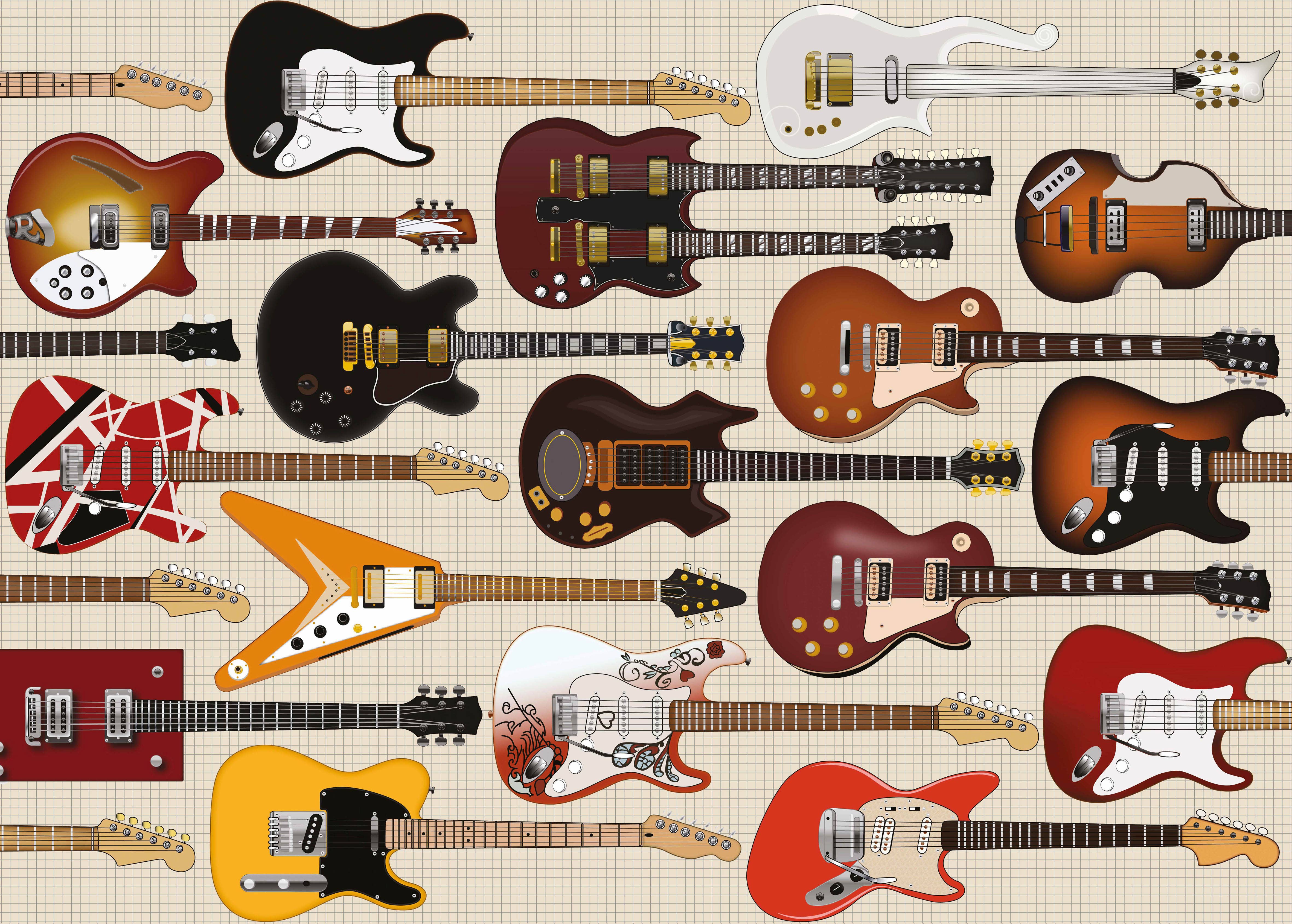 Coach House Partners – wholesale Puzzle – Adult – Guitars 1000 Piece Jigsaw Puzzle3