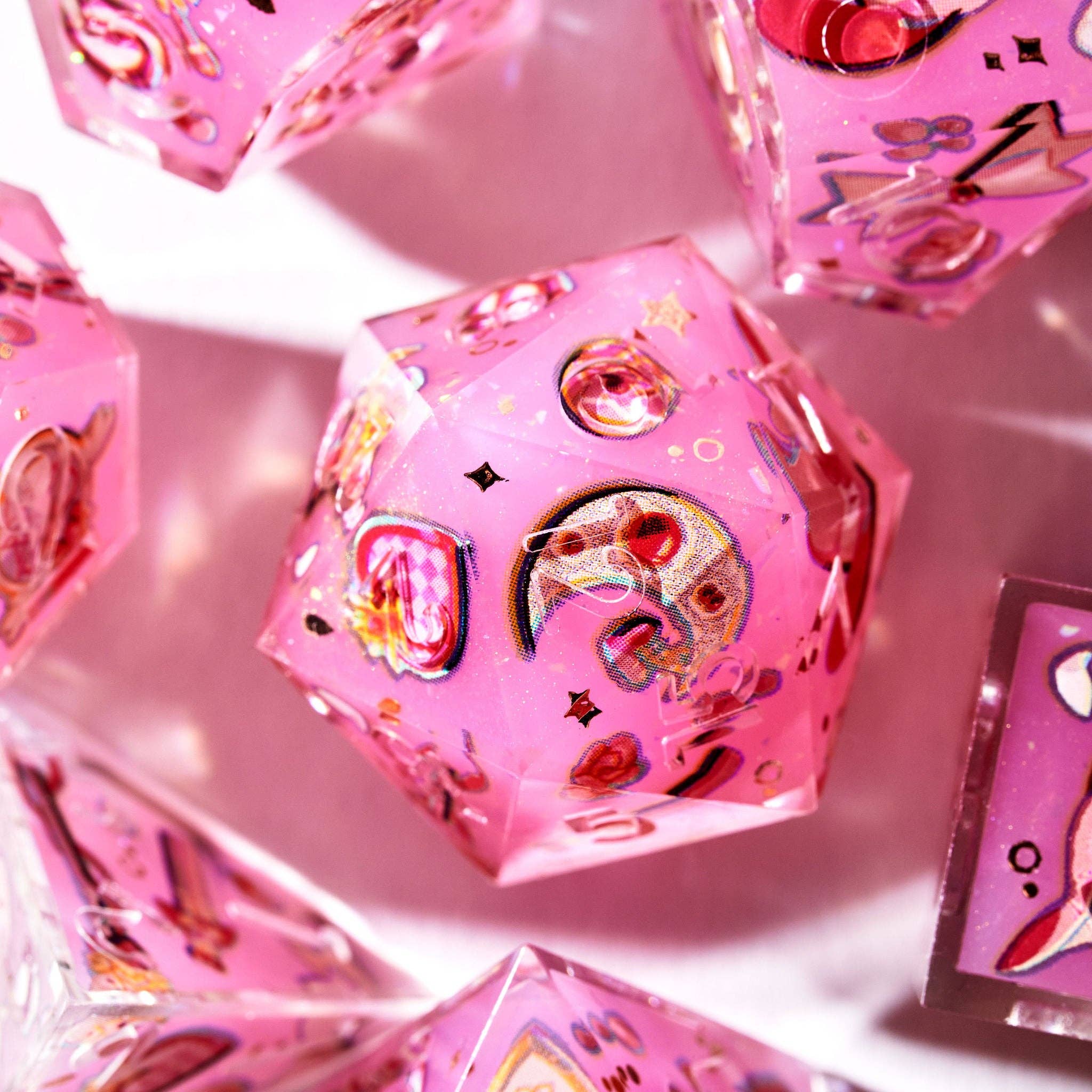 Dispel Dice - Vendita all'ingrosso Dadi - Iconico set di dadi Magical Girl da 7 pezzi5