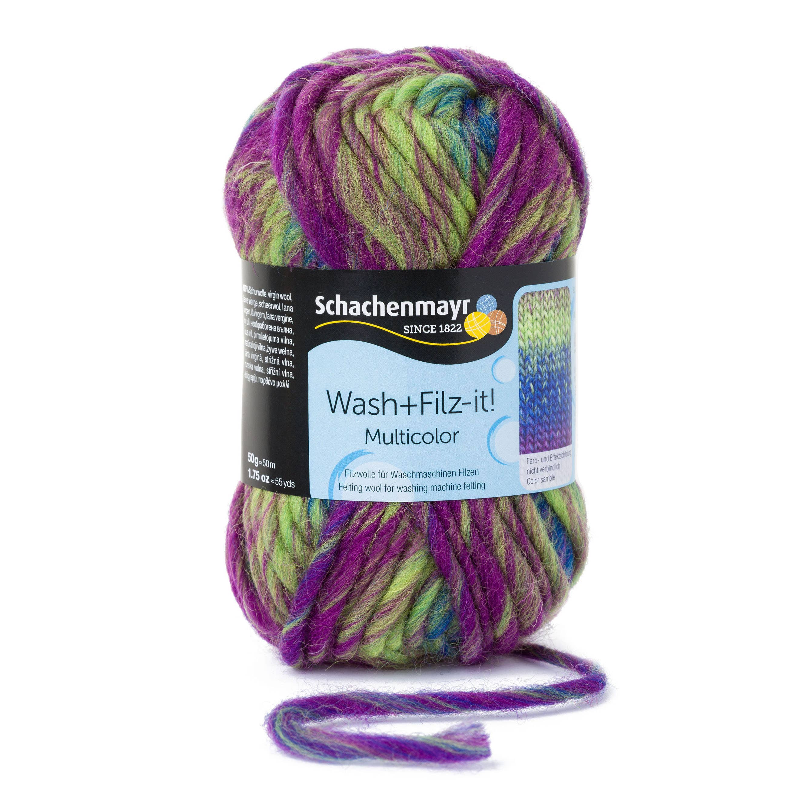 MEZ Crafts Germany - Wholesale Yarn - Schachenmayr felt wool Wash+Filz-It! Multicolor 10X50G28
