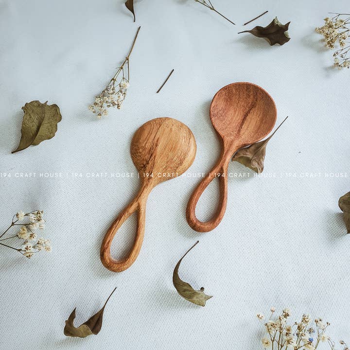 194 Craft House - Wholesale Measuring Spoon - Handcarved Wooden Coffee, Tea Spoon - Measuring Spoon
