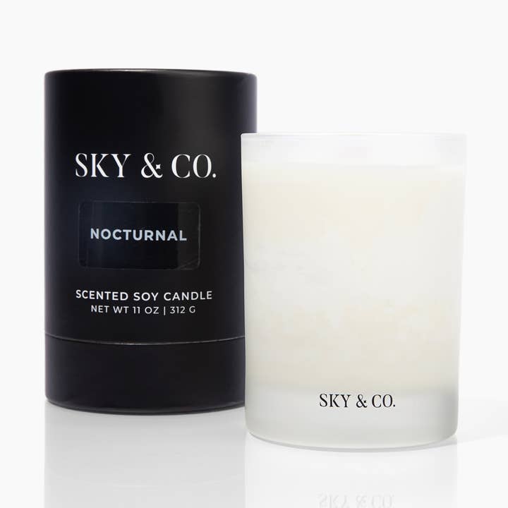 Nocturnal - Wooden Wick Candle for wholesale by Sky and Company