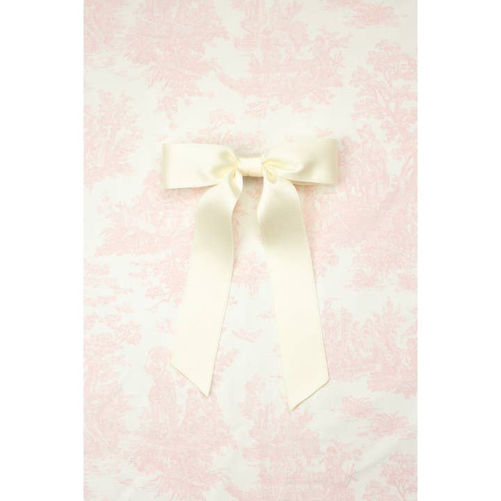 Grace & Grandeur - Wholesale Hair Bow - Women's - Medium Matte Satin Hair Bow Barrette | Florence Bow12