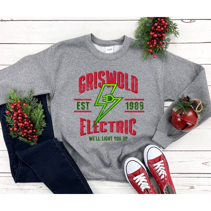 The Red Rival Wholesale - Wholesale Graphic Sweatshirt - Women's - Griswold Electric Red/Green Ink Sweatshirt