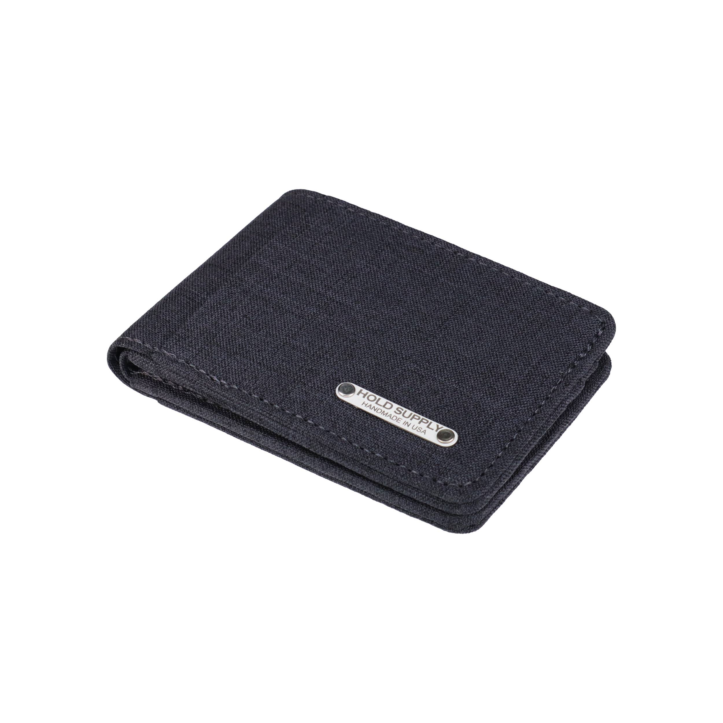 HOLD SUPPLY - Wholesale Wallet - Men's - Gray Fabric Canvas Wallet, Men's Billfold Wallet3
