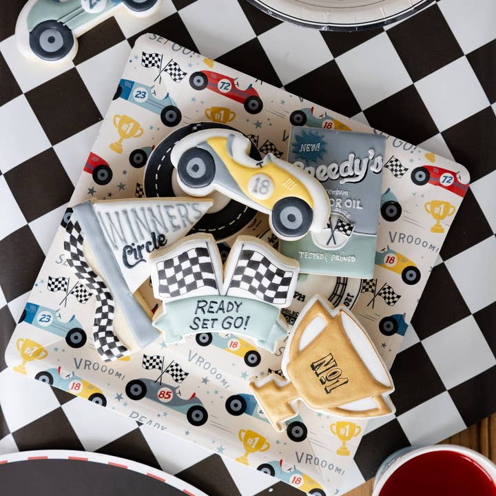 My Mind’s Eye – wholesale Disposable table cover/runner – MIL1020 - Miles per Hour - Checkered Flag Table Runner6