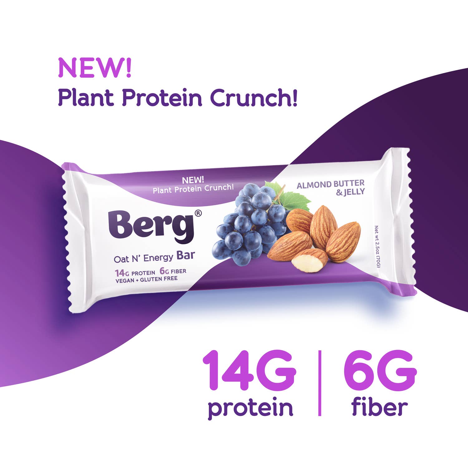 Berg Bites – wholesale Snack bar – 2.5oz Almond Butter and Jelly Energy Bar2