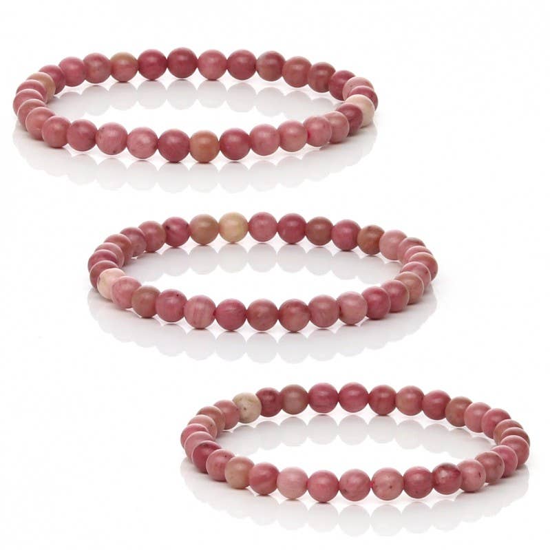 UniArt - Wholesale Manchet-armband - Elastische rhodoniet armband met 6 mm of 8 mm kralen5