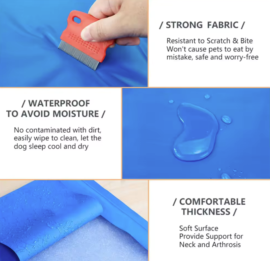 My Wholesale Warehouse - Wholesale Pet Mat - Dog - Generise Pet Cooling Gel Mat - 40cm x 30cm- Blue2