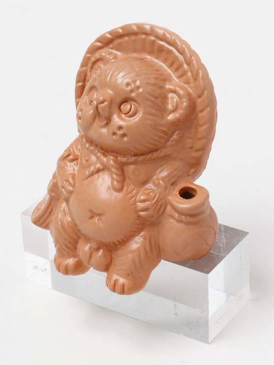 SHIGARAKI Ware Siddende TANUKI - Gul for engroshandel hos Ametsuchi by Amina Collection