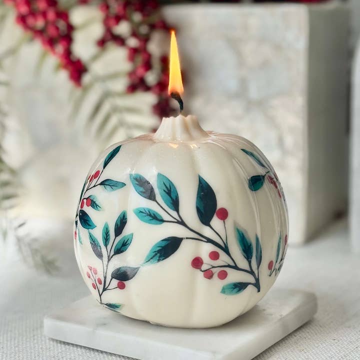 Large Vintage Pumpkin Candle | Christmas Decor | Fall Decor for wholesale by OH MY BOX