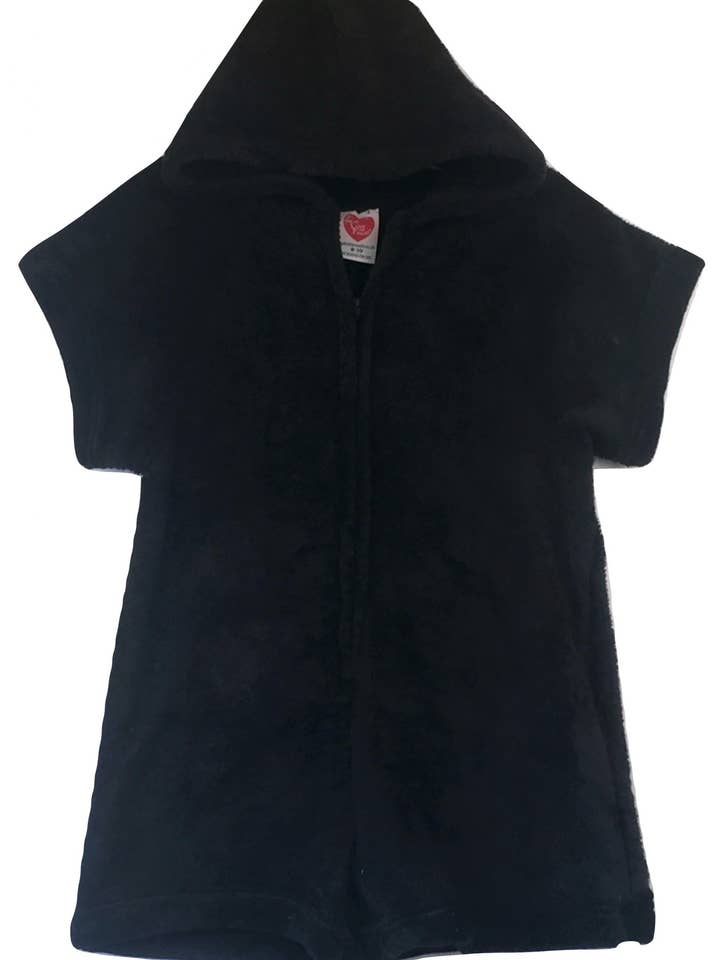 Fuzzy zwarte romper voor wholesale door Made With Love & Kisses