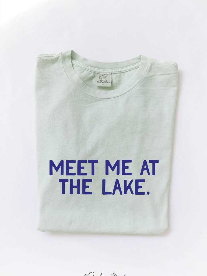MEET ME AT THE LAKE. Mineral Graphic Top for wholesale by OAT COLLECTIVE