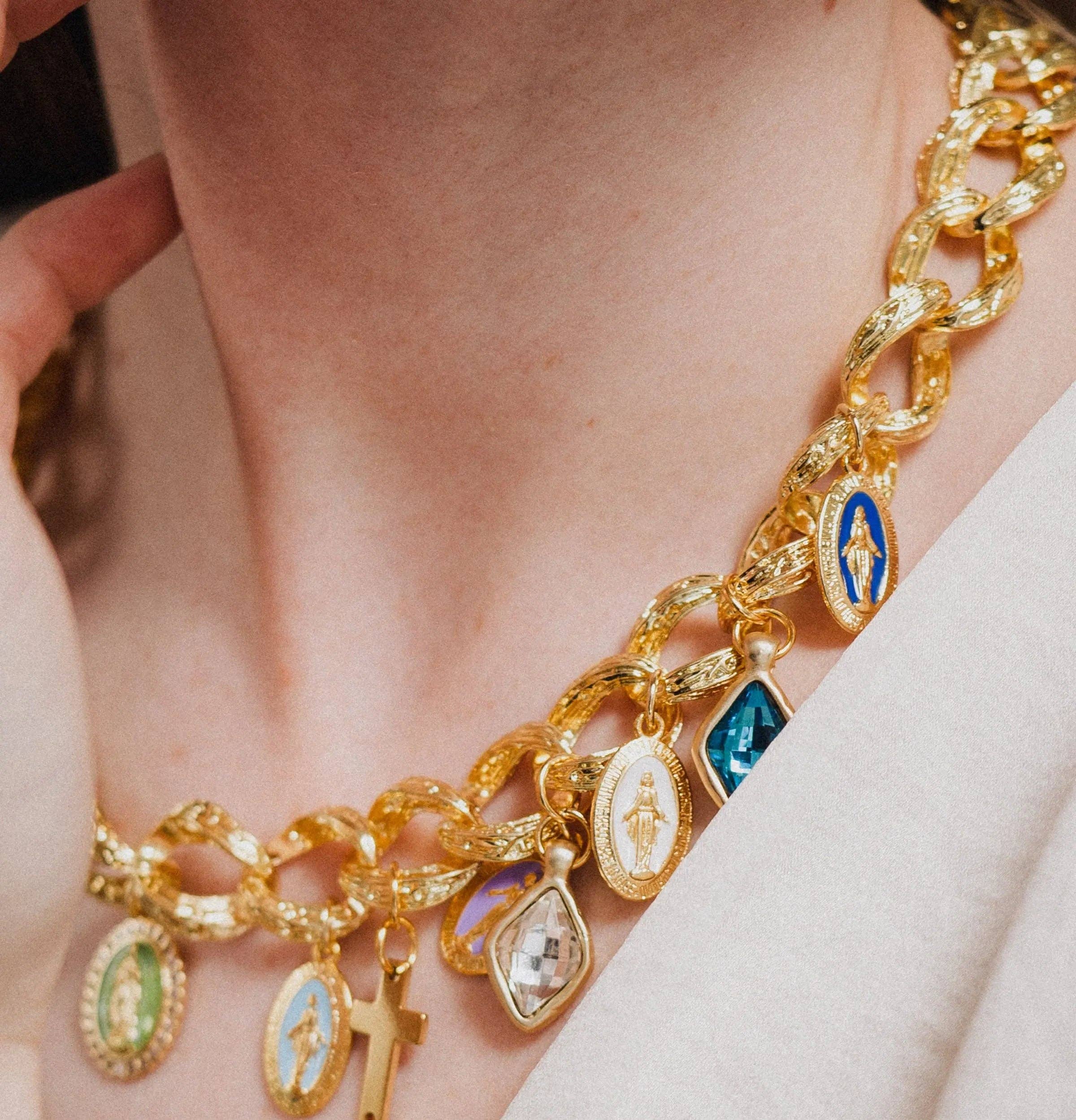 PHOEBE´S - Wholesale Halskettinghanger - Gouden Ketting van de Maagd Maria7