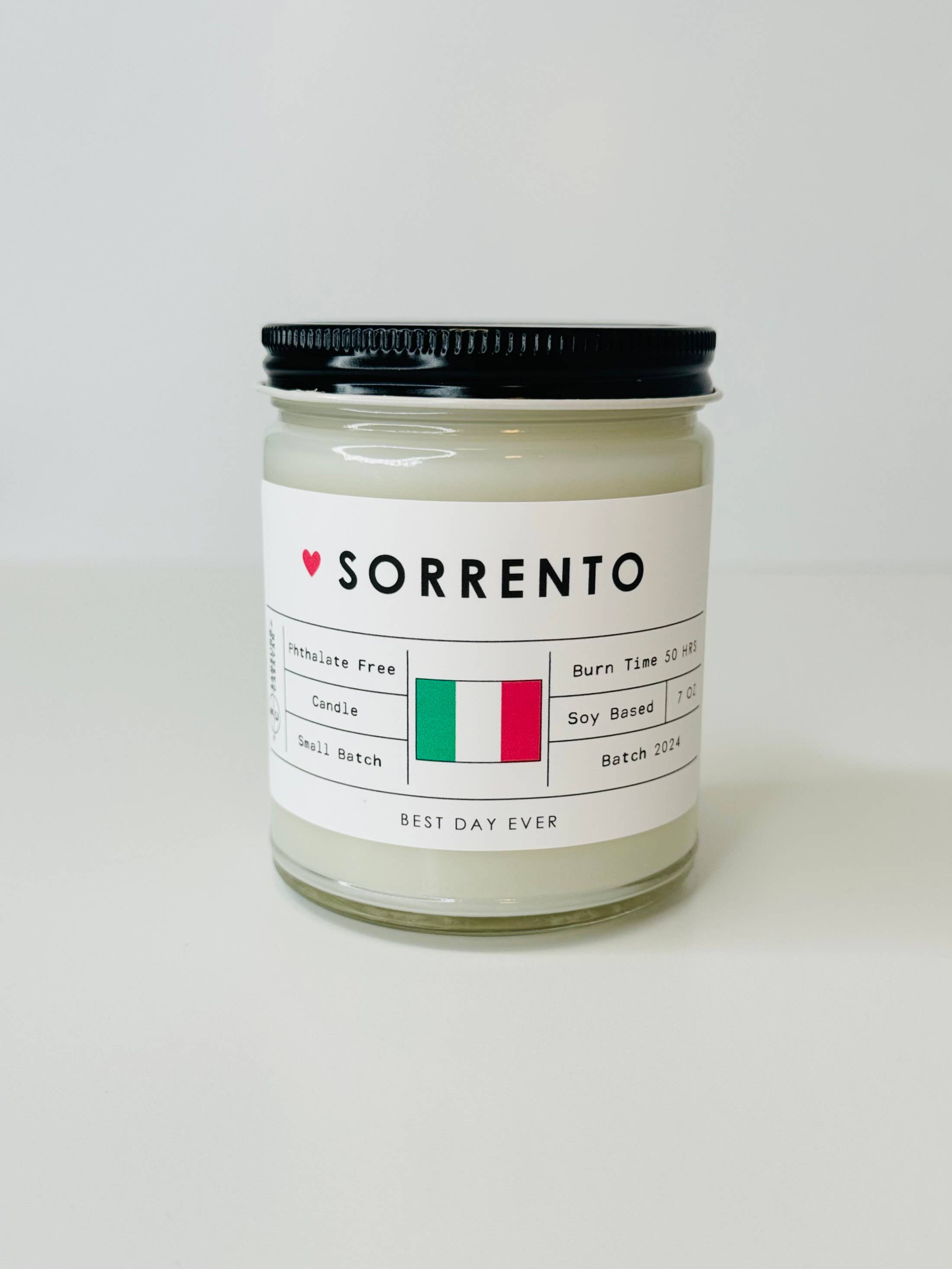 Weiss Sorrento, Italien Kerze für den Großhandel auf Faire