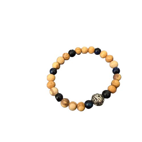 The Reiki Shop – Großhandel Perlenarmband – Armband Palo Santo und blaues Tigerauge