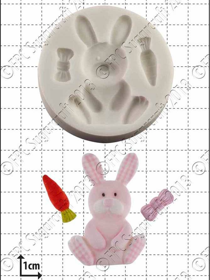 Moule en silicone lapin « Nursery Bunny » par FPC Sugarcraft pour la vente par FPC Sugarcraft