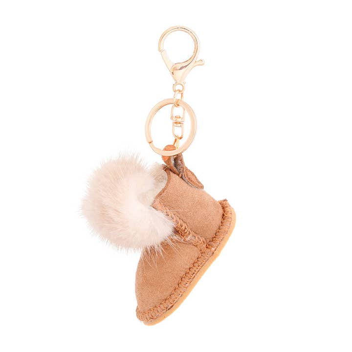 Marron Clair Porte-clés Sherpa Boot Bag Clip pour femme en vente sur Faire3