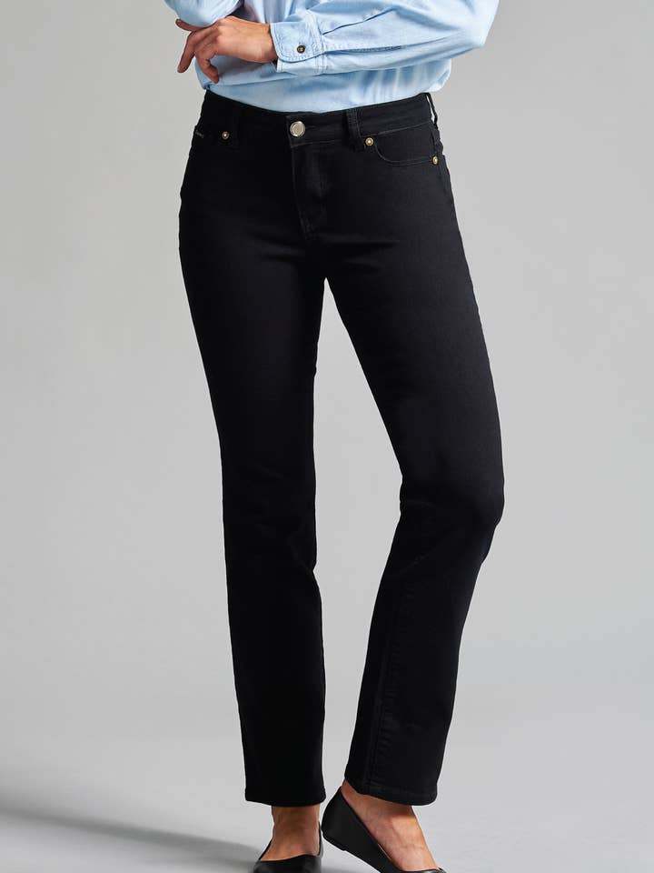 Jennifer Straight Leg Granite Black for wholesale by Beija-Flor Jeans