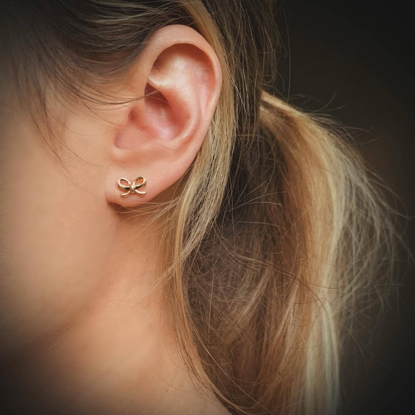 SALT by Sarah Curtis - Wholesale Stud/Post Earrings - BOW STUDS | 18k gold |  dainty stud earrings 2