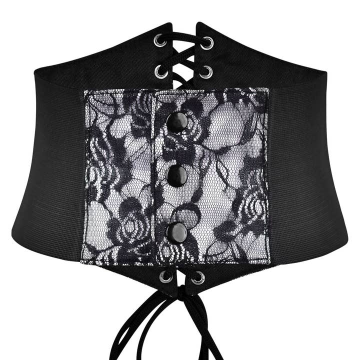 Miss Leather - Wholesale Corset - Women's - Printed Mesh Corset Waist Belt - Womens Waist Cincher2