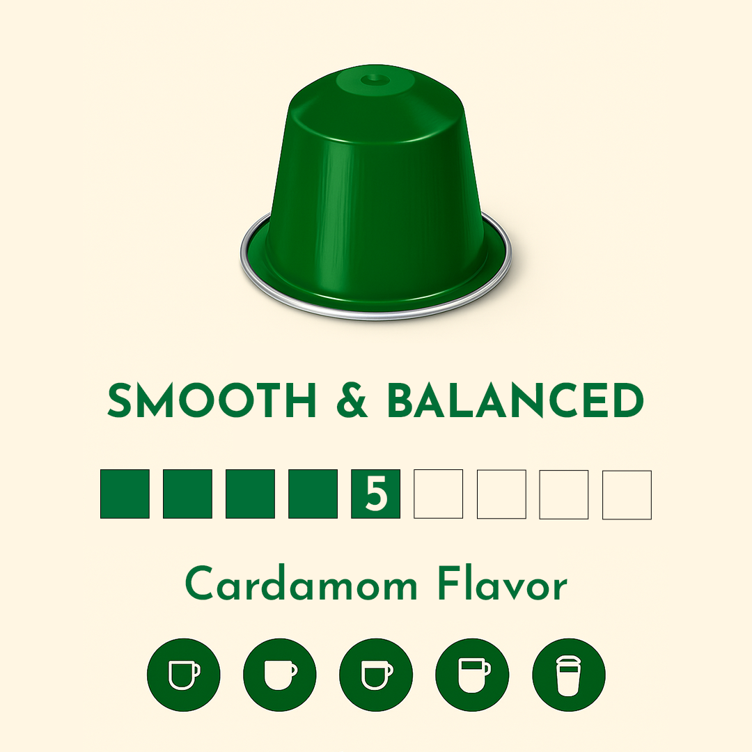 Yasma Coffee - Vente Dosettes de café - Mélange Mazaj - Capsule de Café à la Cardamome - 40 ou 20 Capsules3